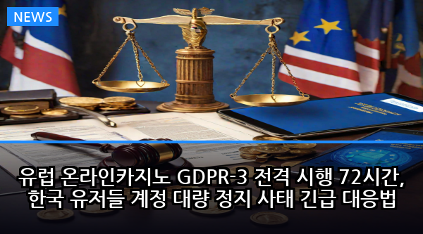 유럽 온라인카지노 GDPR-3 전격 시행 72시간, 한국 유저들 계정 대량 정지 사태 긴급 대응법