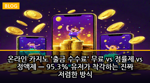 온라인 카지노 '출금 수수료' 무료 vs 정률제 vs 정액제 — 95.3% 유저가 착각하는 진짜 저렴한 방식