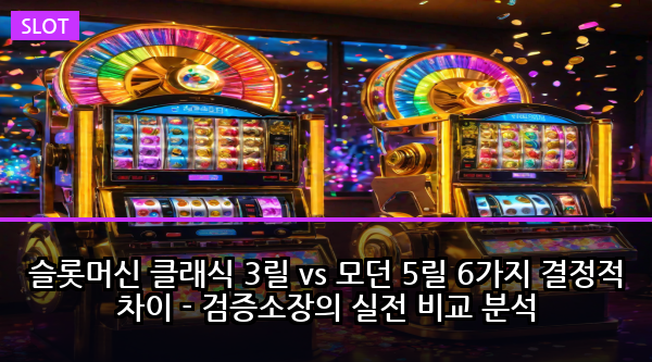 슬롯머신 클래식 3릴 vs 모던 5릴 6가지 결정적 차이 - 검증소장의 실전 비교 분석