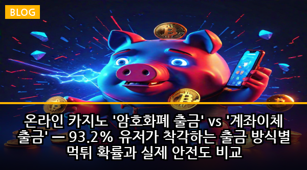 온라인 카지노 '암호화폐 출금' vs '계좌이체 출금' — 93.2% 유저가 착각하는 출금 방식별 먹튀 확률과 실제 안전도 비교