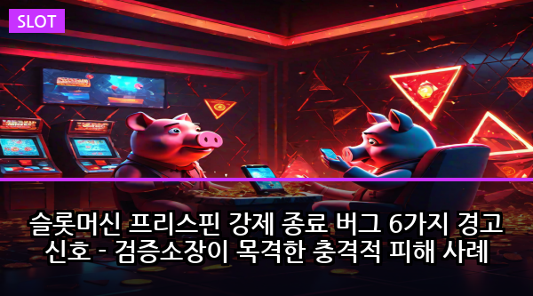 슬롯머신 프리스핀 강제 종료 버그 6가지 경고 신호 - 검증소장이 목격한 충격적 피해 사례