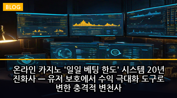 온라인 카지노 '일일 베팅 한도' 시스템 20년 진화사 — 유저 보호에서 수익 극대화 도구로 변한 충격적 변천사