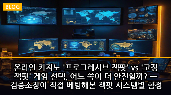 온라인 카지노 '프로그레시브 잭팟' vs '고정 잭팟' 게임 선택, 어느 쪽이 더 안전할까? — 검증소장이 직접 베팅해본 잭팟 시스템별 함정 분석