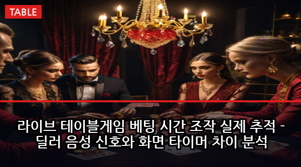 라이브 테이블게임 베팅 시간 조작 실제 추적 - 딜러 음성 신호와 화면 타이머 차이 분석