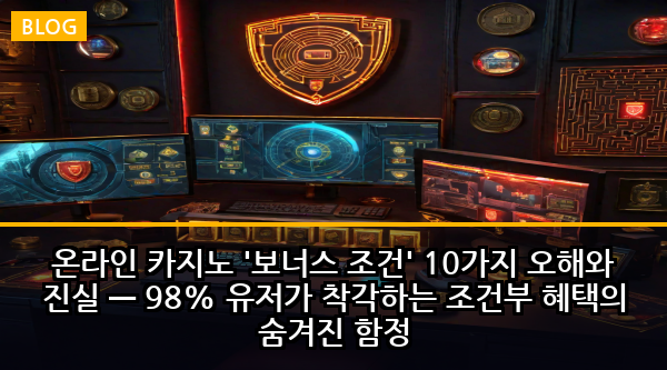 온라인 카지노 '보너스 조건' 10가지 오해와 진실 — 98% 유저가 착각하는 조건부 혜택의 숨겨진 함정