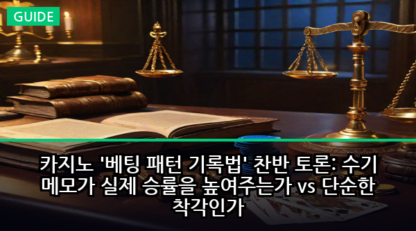 카지노 '베팅 패턴 기록법' 찬반 토론: 수기 메모가 실제 승률을 높여주는가 vs 단순한 착각인가