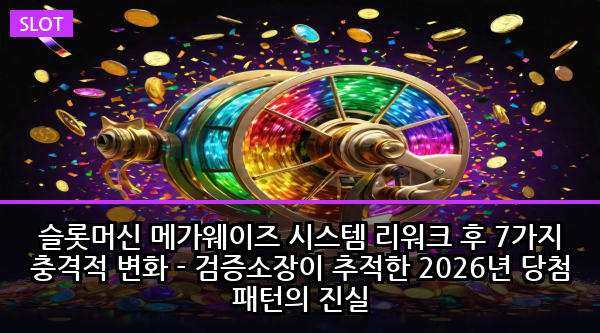 슬롯머신 메가웨이즈 시스템 리워크 후 7가지 충격적 변화 - 검증소장이 추적한 2026년 당첨 패턴의 진실