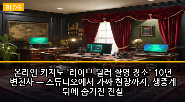 온라인 카지노 '라이브 딜러 촬영 장소' 10년 변천사 — 스튜디오에서 가짜 현장까지, 생중계 뒤에 숨겨진 진실