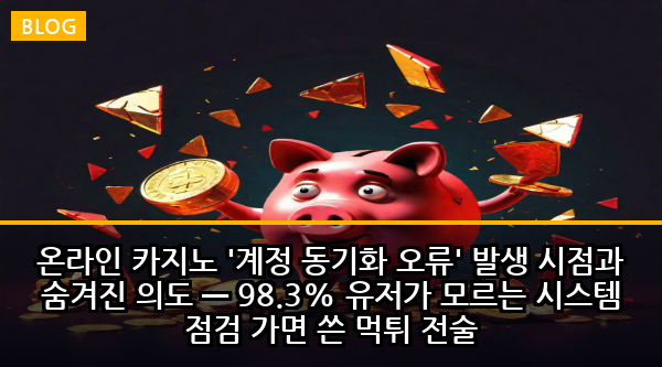 온라인 카지노 '계정 동기화 오류' 발생 시점과 숨겨진 의도 — 98.3% 유저가 모르는 시스템 점검 가면 쓴 먹튀 전술