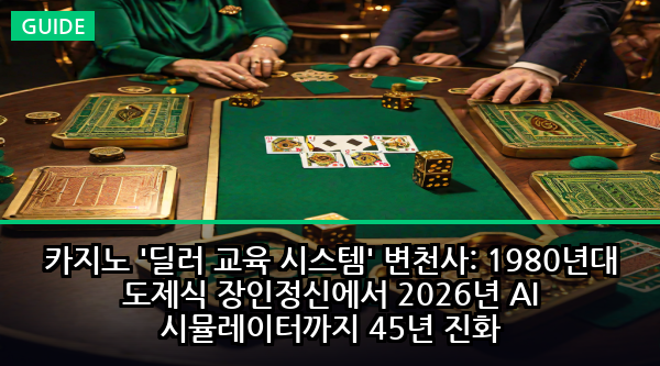 카지노 '딜러 교육 시스템' 변천사: 1980년대 도제식 장인정신에서 2026년 AI 시뮬레이터까지 45년 진화