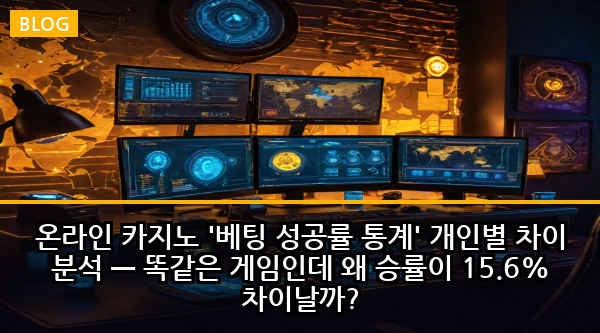 온라인 카지노 '베팅 성공률 통계' 개인별 차이 분석 — 똑같은 게임인데 왜 승률이 15.6% 차이날까?