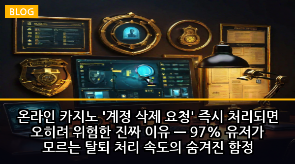 온라인 카지노 '계정 삭제 요청' 즉시 처리되면 오히려 위험한 진짜 이유 — 97% 유저가 모르는 탈퇴 처리 속도의 숨겨진 함정