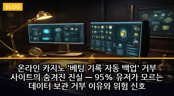 온라인 카지노 '베팅 기록 자동 백업' 거부 사이트의 숨겨진 진실 — 95% 유저가 모르는 데이터 보관 거부 이유와 위험 신호