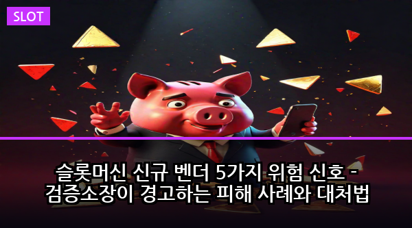 슬롯머신 신규 벤더 5가지 위험 신호 - 검증소장이 경고하는 피해 사례와 대처법