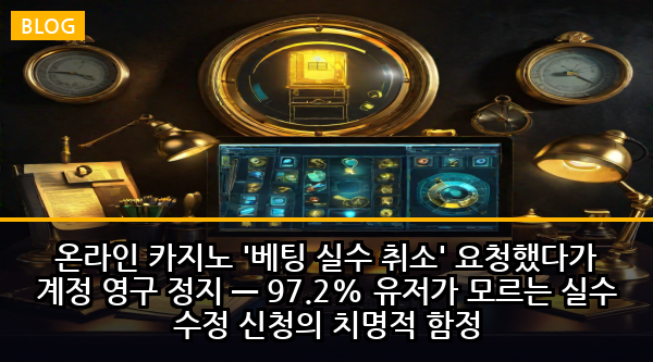 온라인 카지노 '베팅 실수 취소' 요청했다가 계정 영구 정지 — 97.2% 유저가 모르는 실수 수정 신청의 치명적 함정