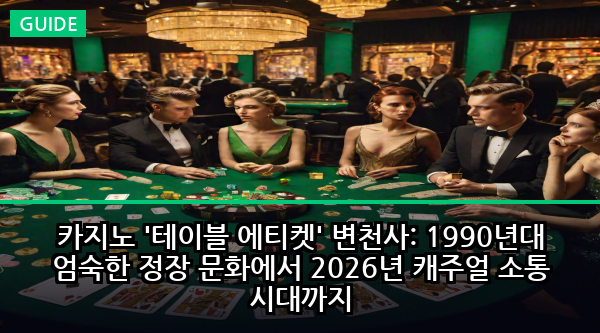 카지노 '테이블 에티켓' 변천사: 1990년대 엄숙한 정장 문화에서 2026년 캐주얼 소통 시대까지