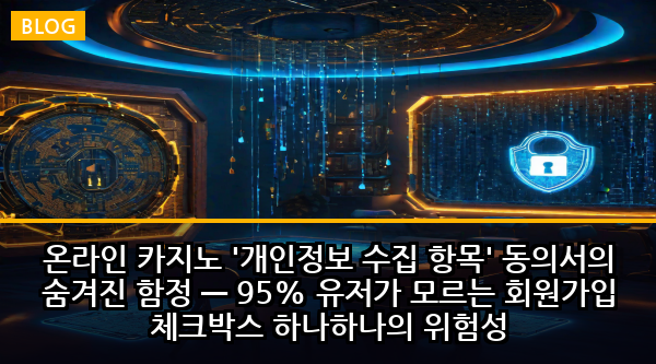 온라인 카지노 '개인정보 수집 항목' 동의서의 숨겨진 함정 — 95% 유저가 모르는 회원가입 체크박스 하나하나의 위험성