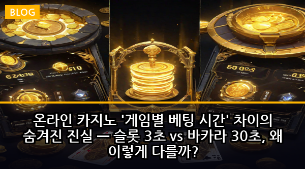 온라인 카지노 '게임별 베팅 시간' 차이의 숨겨진 진실 — 슬롯 3초 vs 바카라 30초, 왜 이렇게 다를까?