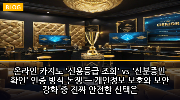 온라인 카지노 '신용등급 조회' vs '신분증만 확인' 인증 방식 논쟁 — 개인정보 보호와 보안 강화 중 진짜 안전한 선택은