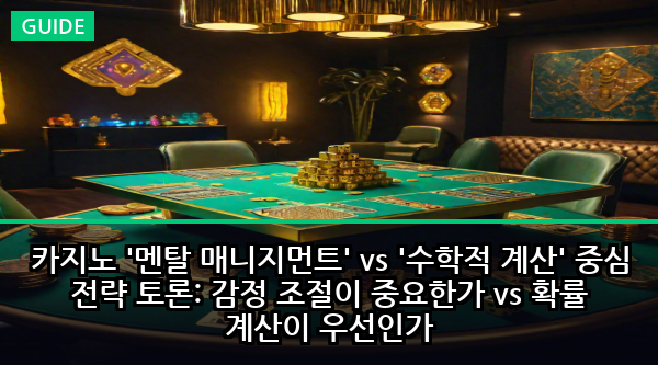 카지노 '멘탈 매니지먼트' vs '수학적 계산' 중심 전략 토론: 감정 조절이 중요한가 vs 확률 계산이 우선인가
