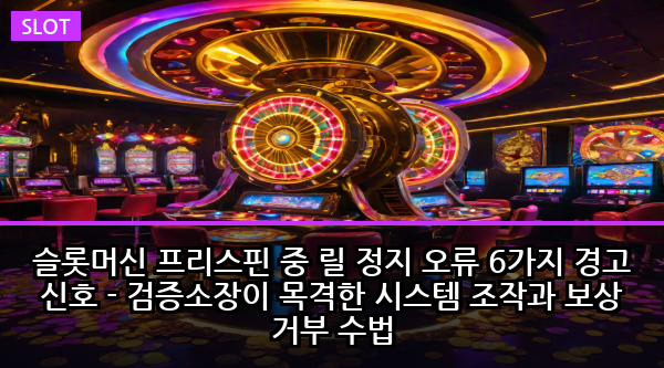 슬롯머신 프리스핀 중 릴 정지 오류 6가지 경고 신호 - 검증소장이 목격한 시스템 조작과 보상 거부 수법