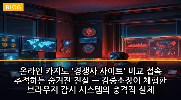 온라인 카지노 '경쟁사 사이트' 비교 접속 추적하는 숨겨진 진실 — 검증소장이 체험한 브라우저 감시 시스템의 충격적 실체