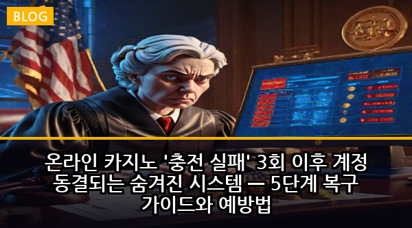 온라인 카지노 '충전 실패' 3회 이후 계정 동결되는 숨겨진 시스템 — 5단계 복구 가이드와 예방법