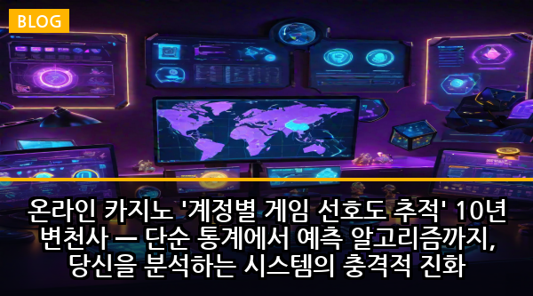 온라인 카지노 '계정별 게임 선호도 추적' 10년 변천사 — 단순 통계에서 예측 알고리즘까지, 당신을 분석하는 시스템의 충격적 진화