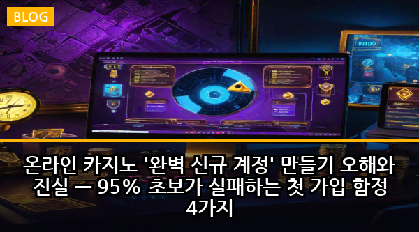 온라인 카지노 '완벽 신규 계정' 만들기 오해와 진실 — 95% 초보가 실패하는 첫 가입 함정 4가지
