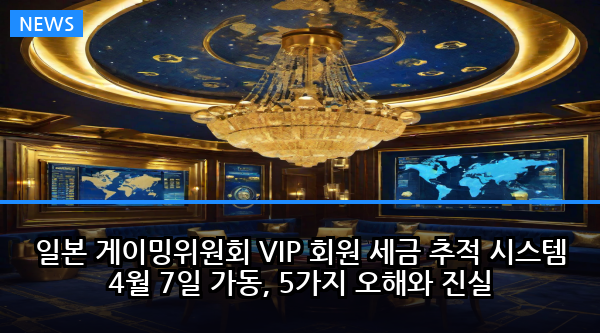 일본 게이밍위원회 VIP 회원 세금 추적 시스템 4월 7일 가동, 5가지 오해와 진실