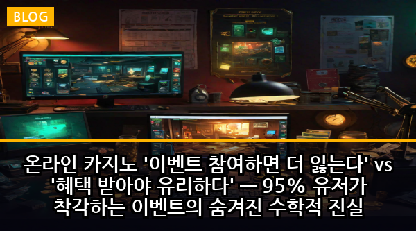 온라인 카지노 '이벤트 참여하면 더 잃는다' vs '혜택 받아야 유리하다' — 95% 유저가 착각하는 이벤트의 숨겨진 수학적 진실