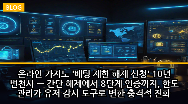 온라인 카지노 '베팅 제한 해제 신청' 10년 변천사 — 간단 해제에서 8단계 인증까지, 한도 관리가 유저 감시 도구로 변한 충격적 진화