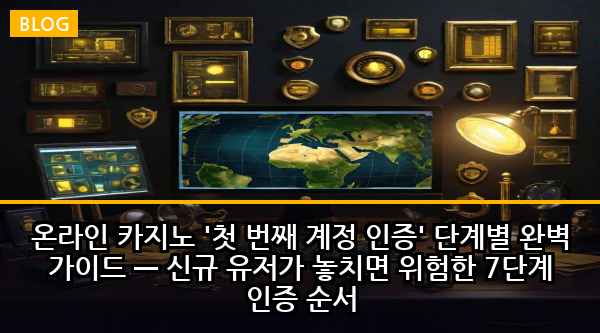 온라인 카지노 '첫 번째 계정 인증' 단계별 완벽 가이드 — 신규 유저가 놓치면 위험한 7단계 인증 순서