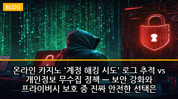 온라인 카지노 '계정 해킹 시도' 로그 추적 vs 개인정보 무수집 정책 — 보안 강화와 프라이버시 보호 중 진짜 안전한 선택은