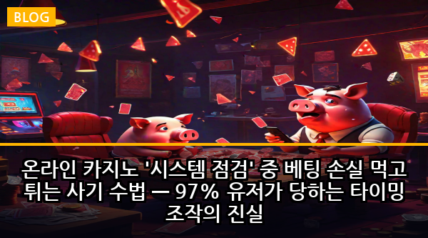 온라인 카지노 '시스템 점검' 중 베팅 손실 먹고 튀는 사기 수법 — 97% 유저가 당하는 타이밍 조작의 진실