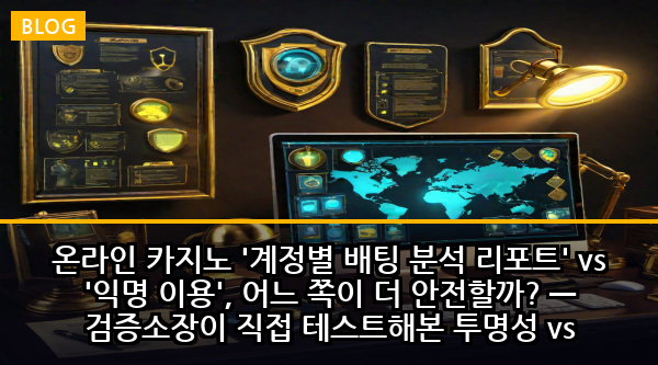 온라인 카지노 '계정별 배팅 분석 리포트' vs '익명 이용', 어느 쪽이 더 안전할까? — 검증소장이 직접 테스트해본 투명성 vs 프라이버시 딜레마