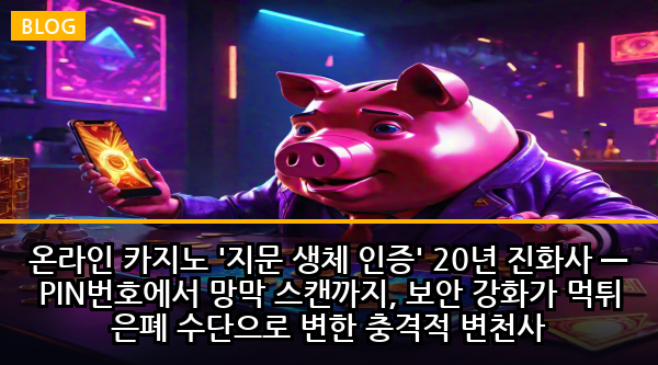 온라인 카지노 '지문 생체 인증' 20년 진화사 — PIN번호에서 망막 스캔까지, 보안 강화가 먹튀 은폐 수단으로 변한 충격적 변천사