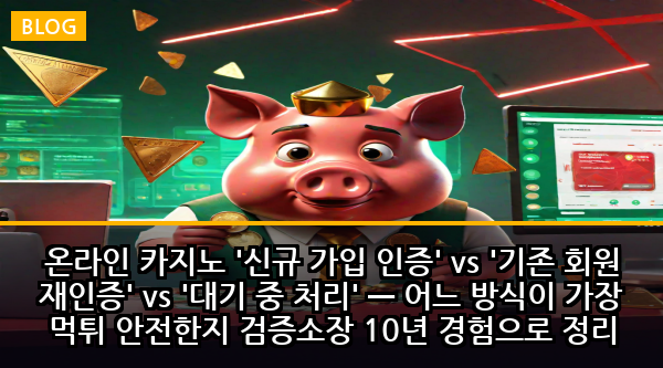 온라인 카지노 '신규 가입 인증' vs '기존 회원 재인증' vs '대기 중 처리' — 어느 방식이 가장 먹튀 안전한지 검증소장 10년 경험으로 정리