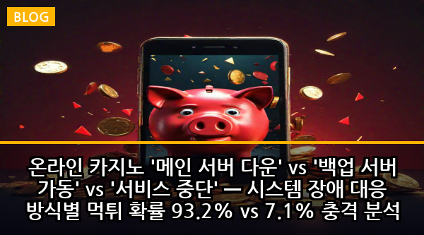 온라인 카지노 '메인 서버 다운' vs '백업 서버 가동' vs '서비스 중단' — 시스템 장애 대응 방식별 먹튀 확률 93.2% vs 7.1% 충격 분석