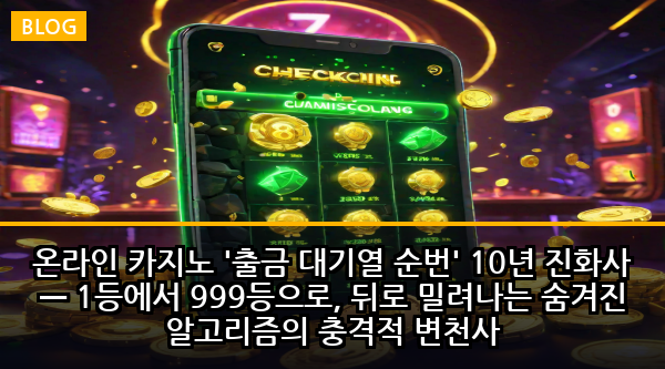 온라인 카지노 '출금 대기열 순번' 10년 진화사 — 1등에서 999등으로, 뒤로 밀려나는 숨겨진 알고리즘의 충격적 변천사