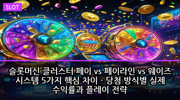 슬롯머신 클러스터 페이 vs 페이라인 vs 웨이즈 시스템 5가지 핵심 차이 - 당첨 방식별 실제 수익률과 플레이 전략