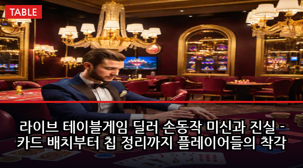 라이브 테이블게임 딜러 손동작 미신과 진실 - 카드 배치부터 칩 정리까지 플레이어들의 착각