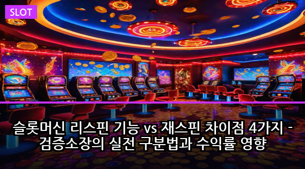 슬롯머신 리스핀 기능 vs 재스핀 차이점 4가지 - 검증소장의 실전 구분법과 수익률 영향