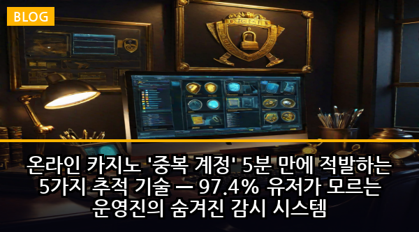 온라인 카지노 '중복 계정' 5분 만에 적발하는 5가지 추적 기술 — 97.4% 유저가 모르는 운영진의 숨겨진 감시 시스템