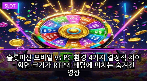 슬롯머신 모바일 vs PC 환경 4가지 결정적 차이 - 화면 크기가 RTP와 배당에 미치는 숨겨진 영향