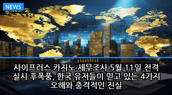 사이프러스 카지노 세무조사 5월 11일 전격 실시 후폭풍, 한국 유저들이 믿고 있는 4가지 오해와 충격적인 진실