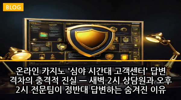 온라인 카지노 '심야 시간대 고객센터' 답변 격차의 충격적 진실 — 새벽 2시 상담원과 오후 2시 전문팀이 정반대 답변하는 숨겨진 이유