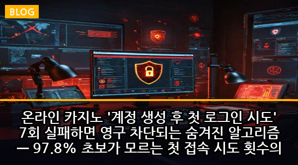 온라인 카지노 '계정 생성 후 첫 로그인 시도' 7회 실패하면 영구 차단되는 숨겨진 알고리즘 — 97.8% 초보가 모르는 첫 접속 시도 횟수의 치명적 함정