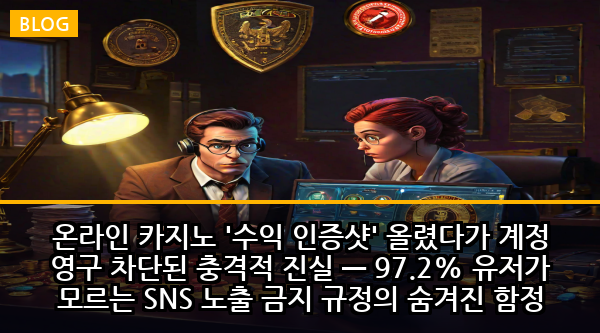 온라인 카지노 '수익 인증샷' 올렸다가 계정 영구 차단된 충격적 진실 — 97.2% 유저가 모르는 SNS 노출 금지 규정의 숨겨진 함정