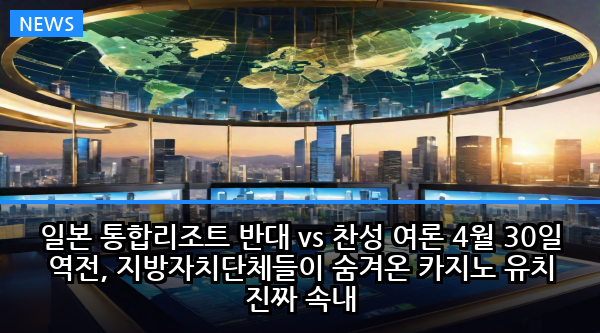 일본 통합리조트 반대 vs 찬성 여론 4월 30일 역전, 지방자치단체들이 숨겨온 카지노 유치 진짜 속내